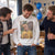 A man wearing a custom birthday photo sweatshirt