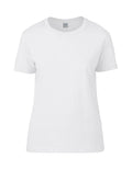 womens gildan premium white t-shirt