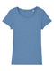Model in Stella lover womens t-shirt heather blue view