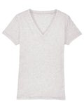 Stella Evoker v-neck t-shirt in cream heather grey