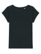womens stella rounder slub t-shirt in black