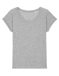 womens stella rounder slub t-shirt in heather grey