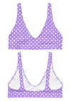 All-Over Print Recycled Bikini Top Flat Lilac