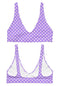 All-Over Print Recycled Bikini Top Flat Lilac