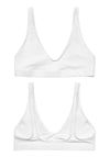 All-Over Print Recycled Bikini Top flat white